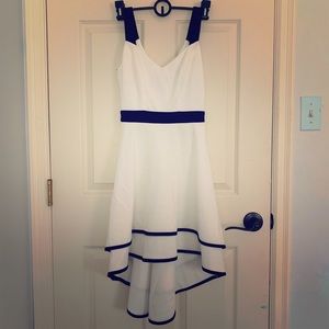 City Studio High-Low Black and White Dress